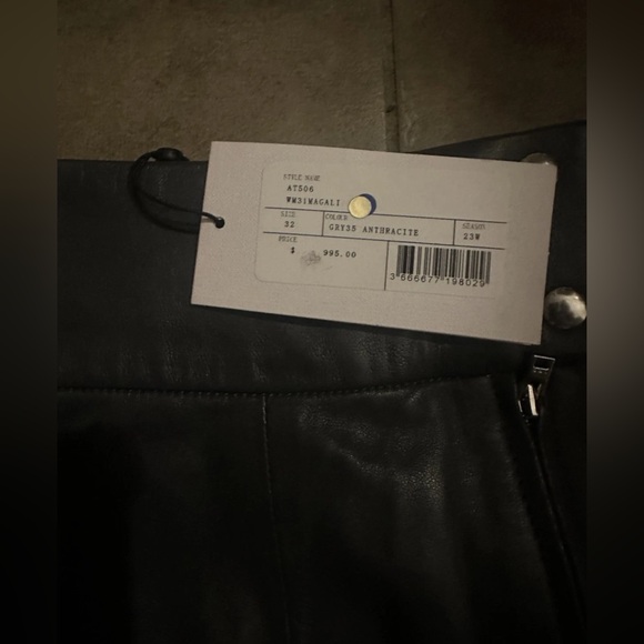 IRO WOMEN’S LAMB LEATHER SKIRT, SIZE 23W, Retail $995, Brand New W/Tags - Picture 3 of 7